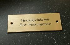 MESSINGSCHILD - Grabschild - Türschild  - 115x40mm - mit Ihrer WUNSCHGRAVUR