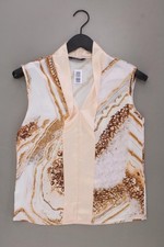 ✨ Second Life Fashion Chicme Satinbluse für Damen Gr. 36, S Ärmellos creme ✨