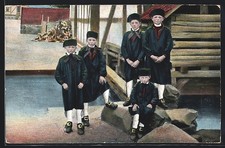 Ansichtskarte Gruss aus Hessen, Jungen in hessischer Tracht 1915 
