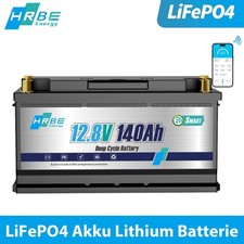 12V 140Ah H190 Bluetooth LiFePO4 Lithium Batterie mit 100A BMS Low-Temp Schutz