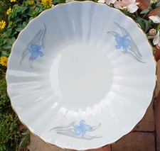 Graf von Henneberg - Porzellan,   Blaue Iris   schöne Schüssel,  Goldrand