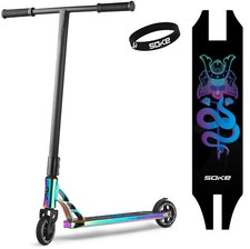Stunt Scooter Roller SOKE XTR STREET Kickscooter mit ABEC 9 Kugellager rainbow