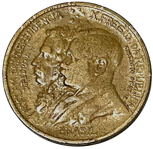 1922 brazil 500 reis coin - nd,