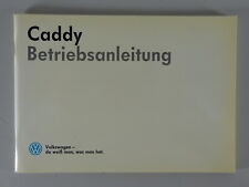 Betriebsanleitung VW Caddy I Typ 14 D Stand 07/1987