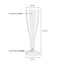 30 Sekt Gläser  Kunststoff