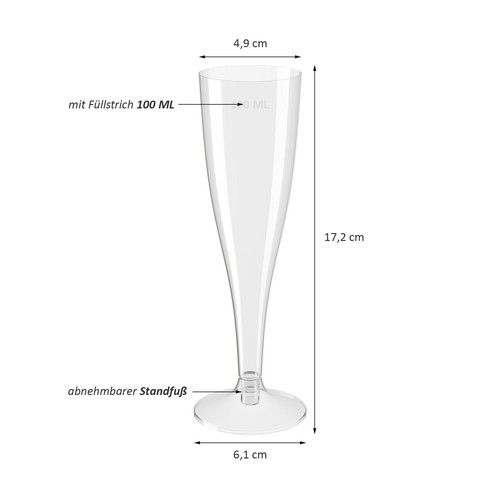 Sekt gläser kunststoff - sekt,