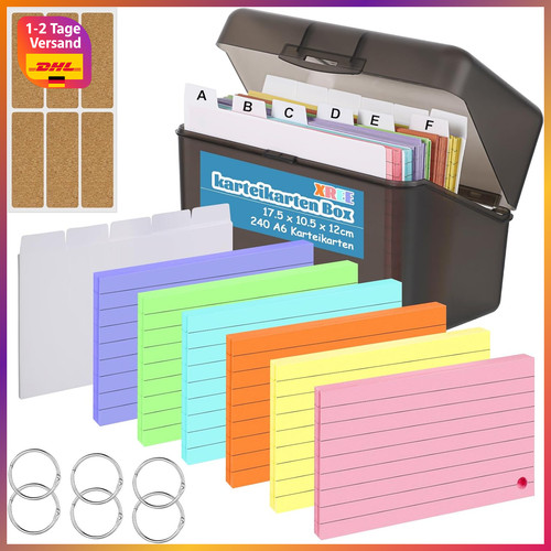 Karteikarten box - karteikarten, a6