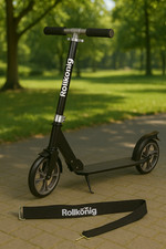 Rollkönig Cityscooter  , schwarz – Tretroller für Kinder & Erwachsene (wie neu)