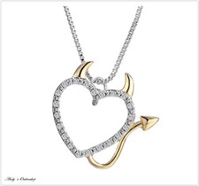 Damen Halskette Herz Zirkon