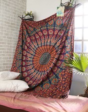 Hippie Indisches Dekor Mandala Wandteppich Wandbehang Überwurf Bohemian Queen...