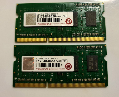 Transcend 2x4gb ddr3l 1600 - transcend,