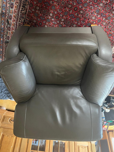 Ledersessel grau mit - ledersessel,