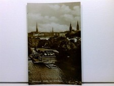 Hamburg alster mit - ak,