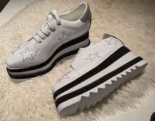 Neue Weiße Plateau, Sneaker Mit Sternen, Stella Mccartney Dupes Gr. 39