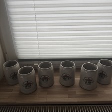 6 Stück Jever Bierkrug Seidel Keramik Stein 0,5 l Bierkrüge Made in West germany
