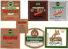 6 alte Bieretiketten DDR+