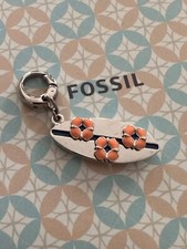 Fossil Charm Anhänger Bettelarmband „Surfboard“ - „Surfbrett“ mit Blumen