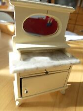 Schlafzimmermöbel Waschtisch mit Marmorplatte um 1900 Puppenstube Puppenhaus