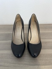Buffalo London Pumps Plateau High Heels Gr.39 Leder Schwarz 10cm Absatz Getragen