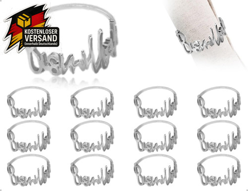 Serviettenringe set metall - set,