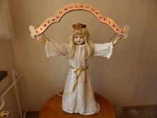große alte Lichterpuppe Lichterengel Christkind mit Beleuchtung, Erzgebirge