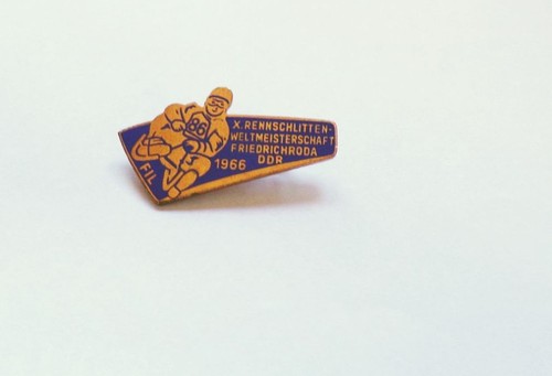 Ddr abzeichen rennschlitten - abzeichen, x