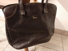 Handtasche Damen Leder braun ASSIMA guter Zustand 29/32,5 cm gebraucht