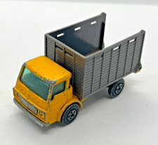 Matchbox Series Lesney - No.37 Cattle Truck - gelb - Vintage - Playworn B1