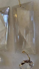 28 St Konische Kristallglas Stangen L 6,3cm, B 2,7  für Kronleuchter