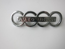 Auto Union DKW Emblem leicht gebogen Metall Oldtimer Logo
