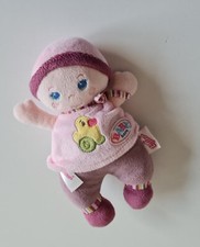 Baby Born Schmusepuppe Stoffpuppe  rosa Puppe mit Rassel für Babys