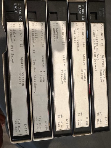 Vhs videokassetten bespielt - vhs,
