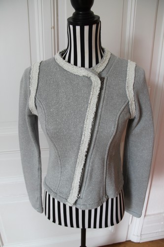 Coole graue jacke sweatjacke - jacke,