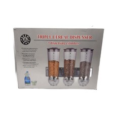 BAKAJI Müsli Spender Vorratsbehälter Dreifach Wandmontage Küche Frühstück Aufbew