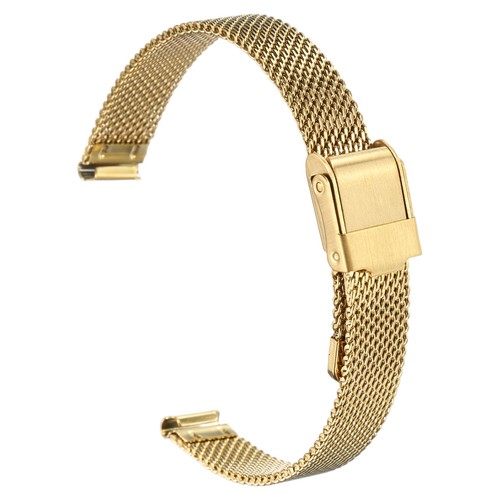 Edelstahl mesh armbanduhr 10mm - edelstahl,