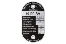 Typenschild für BMW R51/3