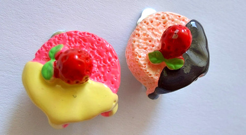 Ohrclips törtchen erdbeeren - ohrclips,