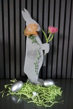 Beton Oster-Hase mit Vase -