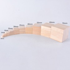 10 - 70 mm Quadratische Holzklötze Bausteine Holzsteine Spielzeug Holzspielzeug