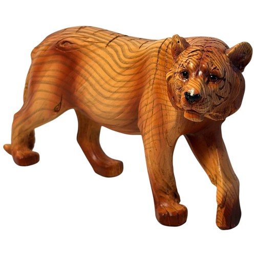 Tiger deko figur holzoptik - tiger,