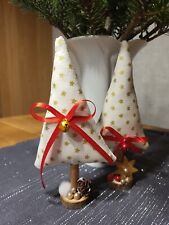 Tannenbäumchen creme Handarbeit Tilda Art Deko Weihnachten Advent