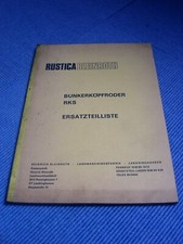 Ersatzteilliste  für Bunkerköpfroder  RUSTICA  RKS , Landmaschinen Bleinroth