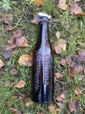 Alte Bierflasche Stralsund Schlossbrauerei Bier Seltene Variante Brauerei Rar!