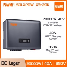 PowMr 20000W Hybrid Wechselrichter 3 Phasen Photovoltaik VDE4105 WIFI 2 MPPT