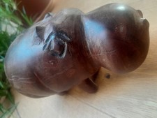 Nilpferd Holzfigur,  alt, aus Afrika