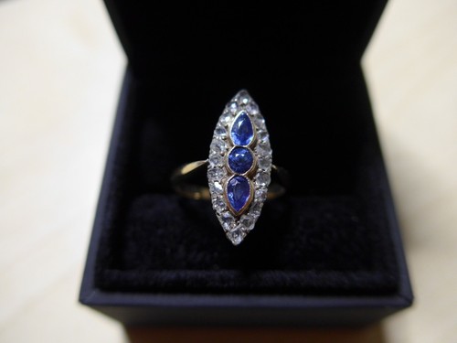 Art deco saphir diamant - art, saphir-diamant