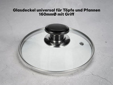 Glasdeckel 16cm universal Topf