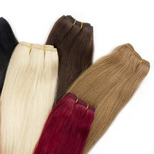 100% Echthaar Weft Tressen 100gramm Haarverlängerung Extensions Echthaartresse