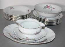 Wawel Poland Speise-Service f. 6 Personen mit Blumendekor (Dekor Rosengarten?)