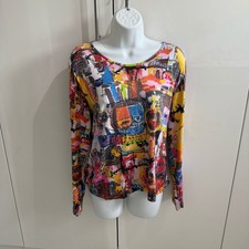 Aventures Des Toiles Multicolor Tunika Top Bluse Langarm Gr. 44 (UK 16)